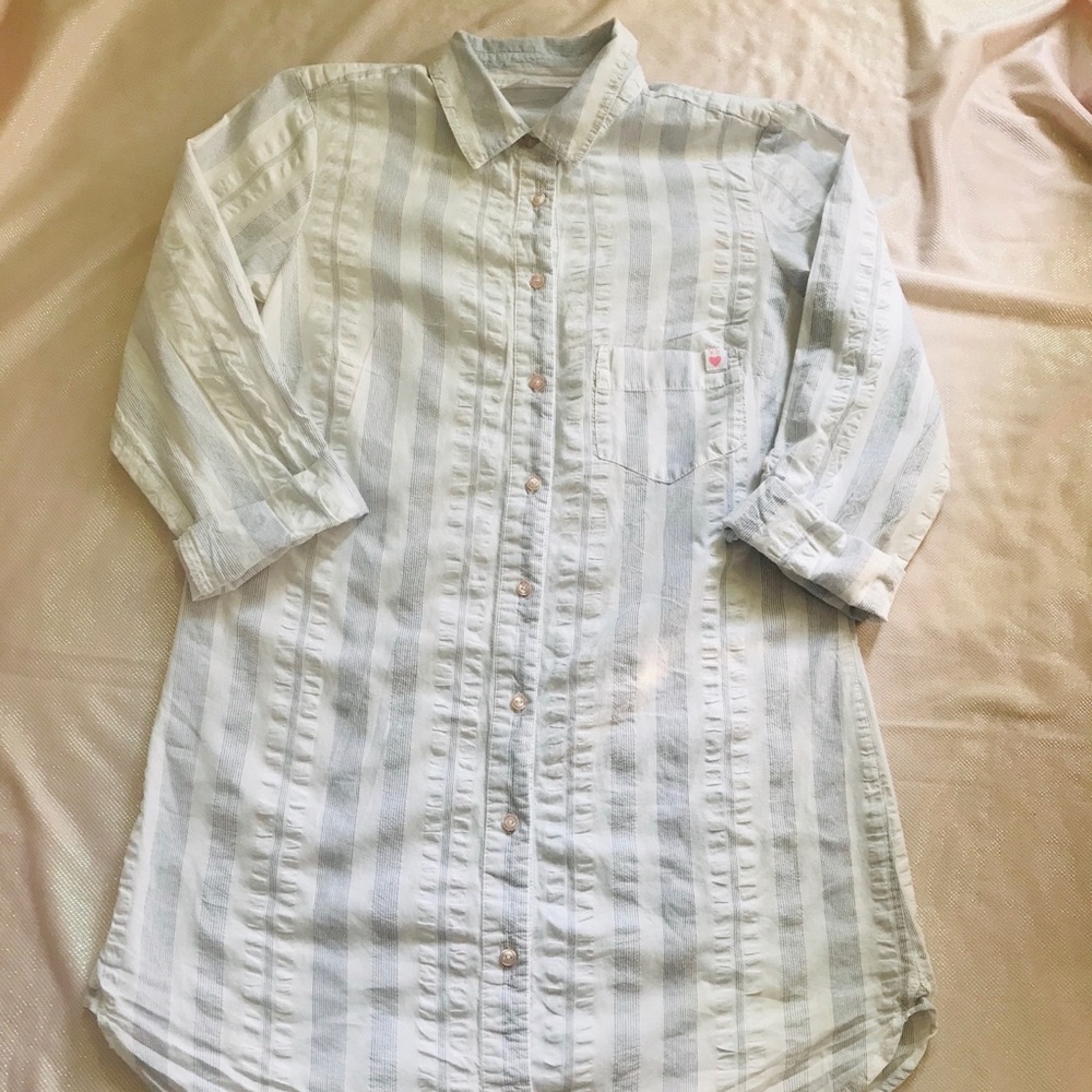 Victoria Secret Button Up Shirt Dress Sz SP